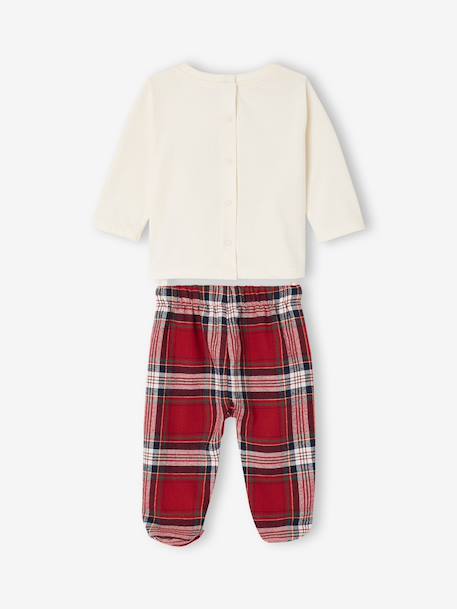 Pyjama 2 pièces naissance Capsule Famille écru - vertbaudet enfant 