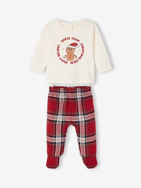 2-delige pyjama voor pasgeborenen ecru - vertbaudet enfant 
