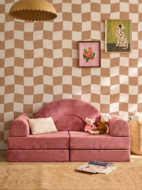 Canapé mousse modulable ALTO beige+rose+vert - vertbaudet enfant 