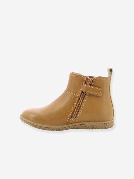 Boots fille Vetudi KICKERS® camel or+marine métallisé+marron bronze - vertbaudet enfant 