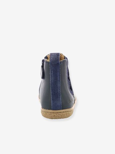 Laarsjes Vetudi KICKERS® voor meisjes camel goud+metallic marineblauw - vertbaudet enfant 