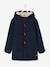 Duffle-coat garçon en drap de laine doublé sherpa encre - vertbaudet enfant 