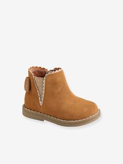 -Boots bébé fille cuir zippées