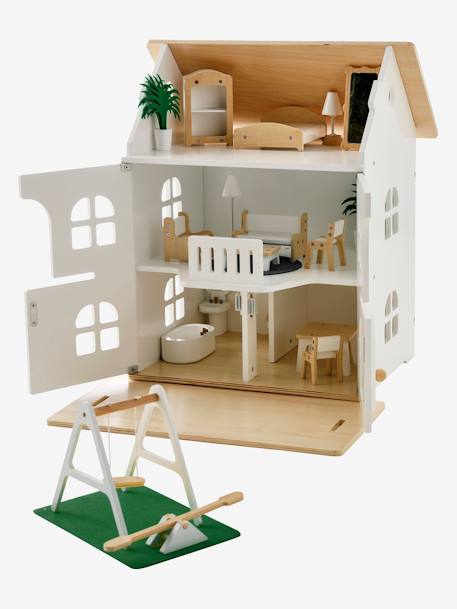Maison romantique des amis des petits + mobilier en bois FSC® blanc - vertbaudet enfant 