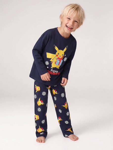 Pokémon kerstpyjama jongen marineblauw - vertbaudet enfant 