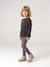 Meisjeslegging met fleecevoering Bruin met print+donkergrijs+grijs, bedrukt+inktblauw+rozenhout - vertbaudet enfant 
