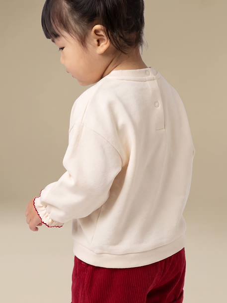 Ensemble Noël bébé fille sweat short collants rouge - vertbaudet enfant 