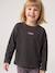 Meisjesshirt met lange mouwen antraciet+ecru+oudroze - vertbaudet enfant 