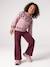 Legging fille large doublé maille polaire marine+prune - vertbaudet enfant 