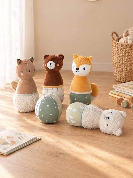 Kegelspel van stof Green Forest wit - vertbaudet enfant 