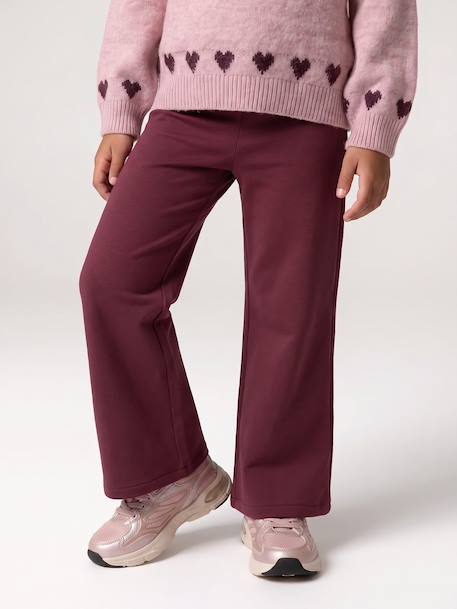 Legging fille large doublé maille polaire marine+prune - vertbaudet enfant 