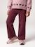 Legging fille large doublé maille polaire marine+prune - vertbaudet enfant 