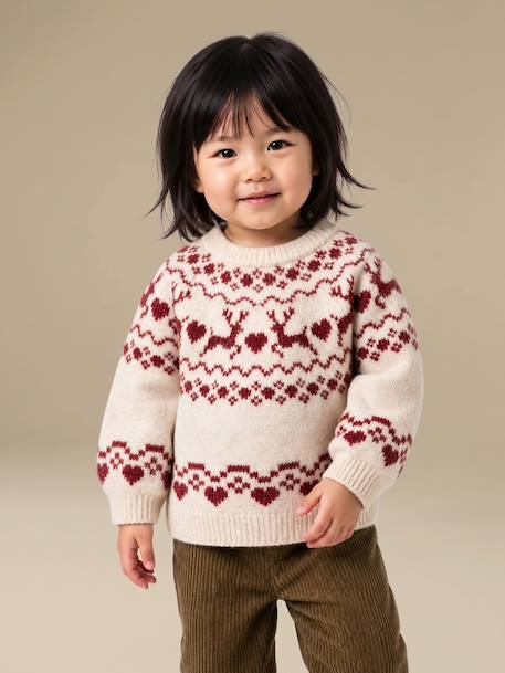 Pull bébé fille manches longues vanille - vertbaudet enfant 