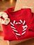 Kerstcadeauverpakking 'Renne' jacquard trui + 2 scrunchies voor meisjes ecru+lichtroze+rood - vertbaudet enfant 