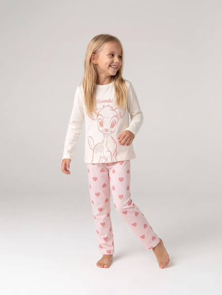 Bambi pyjama voor meisjes lichtroze - vertbaudet enfant 