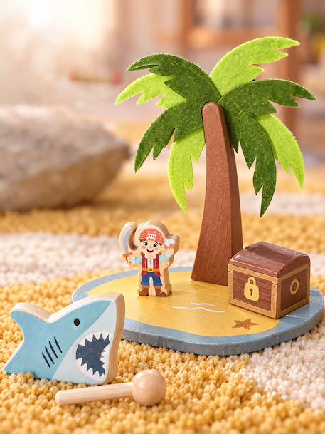 Bateau pirate en bois FSC® rouge - vertbaudet enfant 