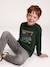 Jongensshirt met lange mouwen groen+marineblauw - vertbaudet enfant 