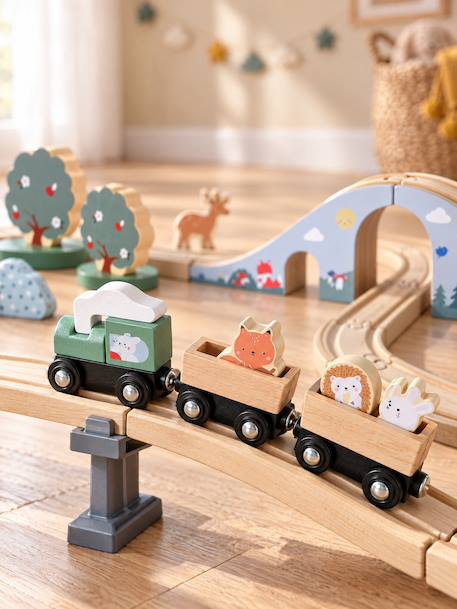 55-delige houten treinbaan FSC® hout - vertbaudet enfant 
