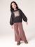 Ensemble fille sweat et pantalon anthracite+écru - vertbaudet enfant 