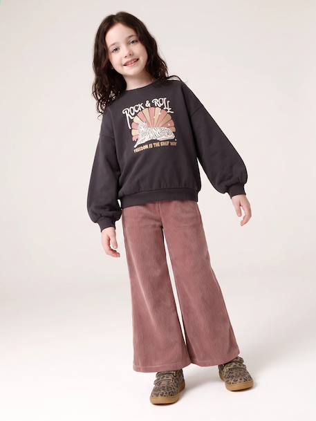 Set meisje sweater en broek antraciet+ecru - vertbaudet enfant 