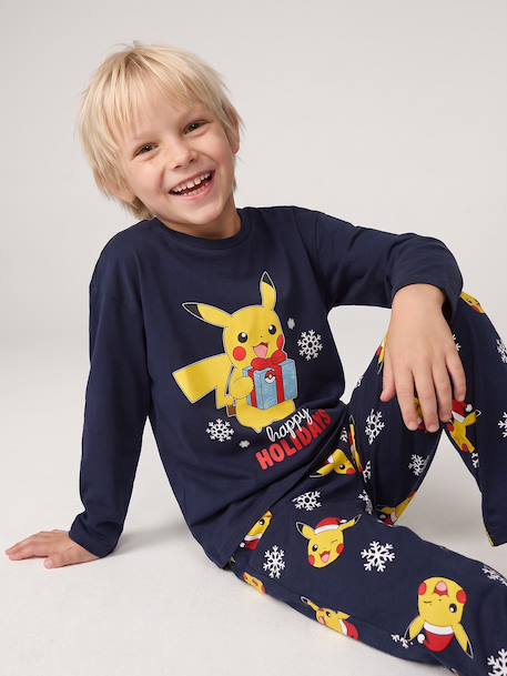 Pokémon kerstpyjama jongen marineblauw - vertbaudet enfant 