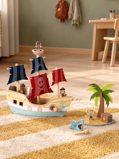 FSC100 houten piratenschip rood - vertbaudet enfant 