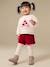 Ensemble Noël bébé fille sweat short collants rouge - vertbaudet enfant 