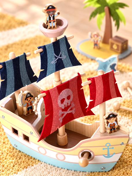 FSC100 houten piratenschip rood - vertbaudet enfant 