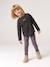 Meisjeslegging met fleecevoering Bruin met print+donkergrijs+grijs, bedrukt+inktblauw+rozenhout - vertbaudet enfant 