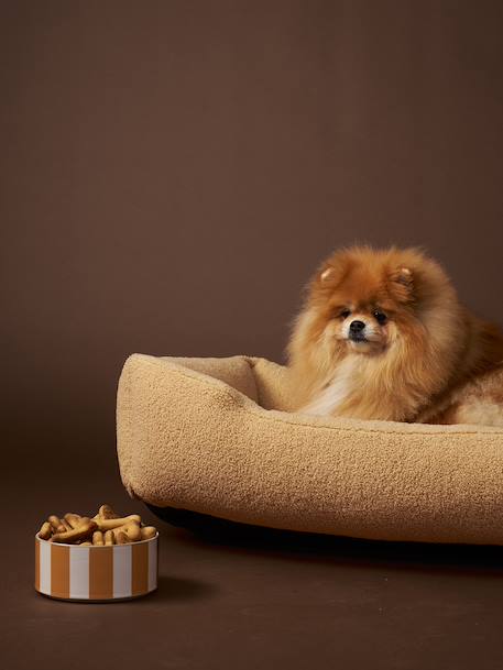 Panier matelassé pour chiens, disponible en 2 tailles argile+noisette+rayé blanc - vertbaudet enfant 