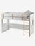 Lit mezzanine mi-hauteur enfant LIGNE EVEREST BLANC/BOIS+kaki - vertbaudet enfant 