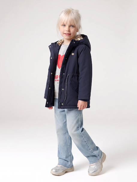 3-in-1 parka voor meisjes marineblauw+rouge - vertbaudet enfant 