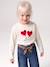 T-shirt manches longues fille écru+rose poudré - vertbaudet enfant 