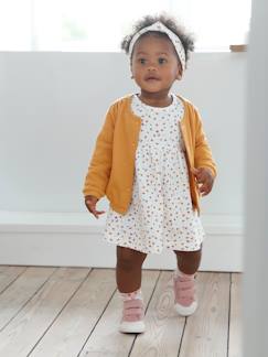 Baby-3-delig set jurk +vestje + haarband