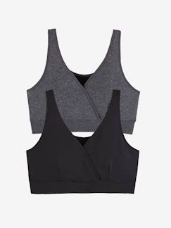-Set met 2 naadloze microvezel voedingsbeha's