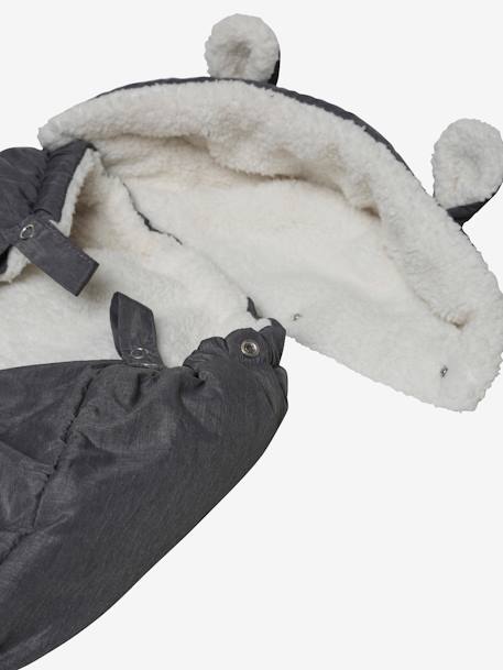 Protège porte-bébé doudoune encre+gris - vertbaudet enfant 