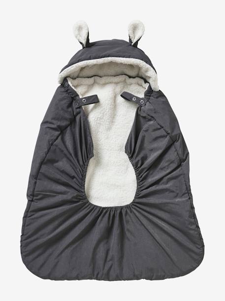 Protège porte-bébé doudoune encre+gris - vertbaudet enfant 