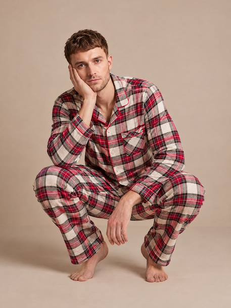 Pyjama homme flanelle Capsule Famille rouge - vertbaudet enfant 