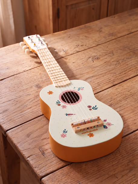 Houten gitaar beige+rozen - vertbaudet enfant 
