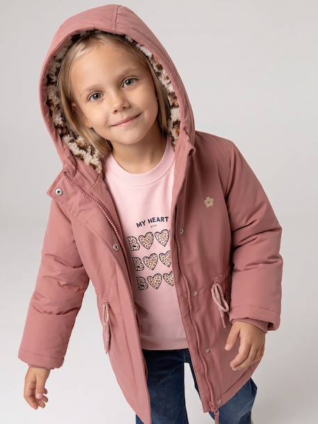 3-in-1 parka voor meisjes marineblauw+rouge - vertbaudet enfant 