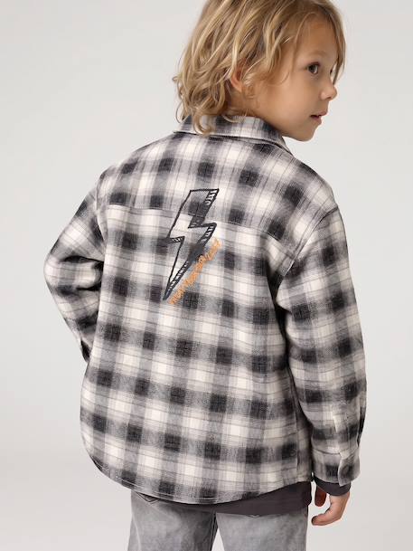 Chemise manches longues garçon gris - vertbaudet enfant 