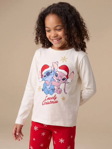 Kerstpyjama Stitch voor meisjes rood - vertbaudet enfant 