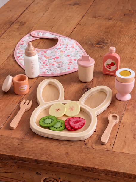 FSC® houten eetset voor babypop rozen - vertbaudet enfant 