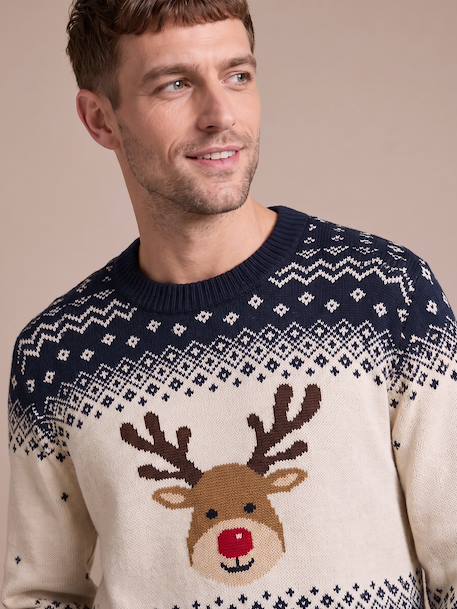 Pull de Noël Adulte Mixte Capsule Famille marine - vertbaudet enfant 