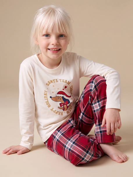 Pyjama enfant fille Capsule Famille écru - vertbaudet enfant 