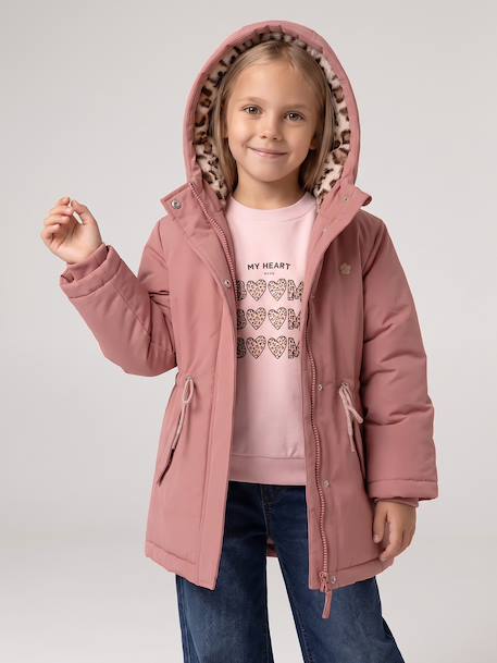 3-in-1 parka voor meisjes marineblauw+rouge - vertbaudet enfant 