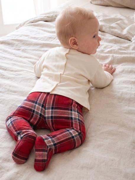 2-delige pyjama voor pasgeborenen ecru - vertbaudet enfant 