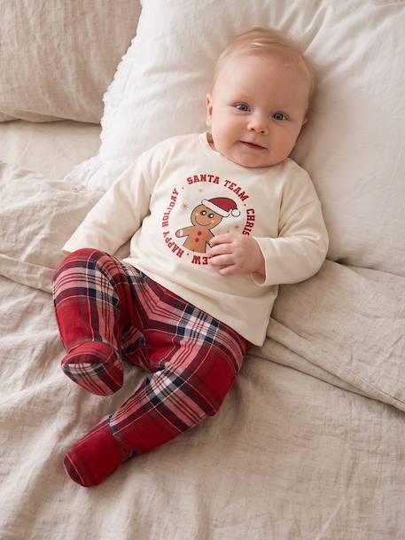 Pyjama 2 pièces naissance Capsule Famille écru - vertbaudet enfant 