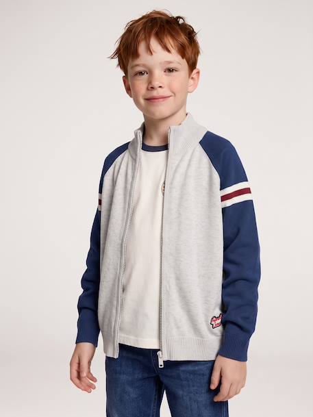 Gilet zippé col montant enfant garçon gris chiné - vertbaudet enfant 