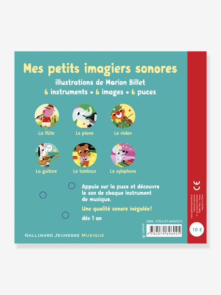 Geluidsboek De instrumenten, vol. 1 GALLIMARD JEUNESSE groen - vertbaudet enfant 